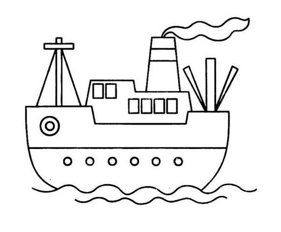 画教程轮船的画法轮船简笔画-简笔画大全三张船简笔画图片轮船的简笔
