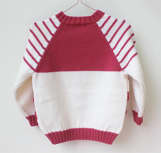 手工编织宝宝毛衣手织婴幼儿毛线周岁儿童生日毛衣