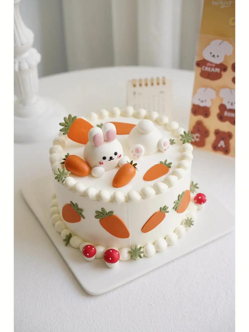 兔年就吃兔子蛋糕 有创意当然印象深刻 来图可定! - 抖音