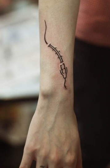 手臂抽象纹身蛇纹身手腕纹身