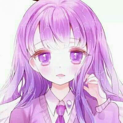 可爱紫色qq头像女生