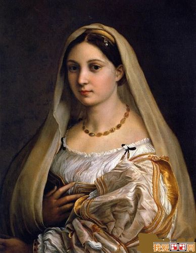 百科 世界名画 人物油画            《披纱巾的少女》又名《冬娜&