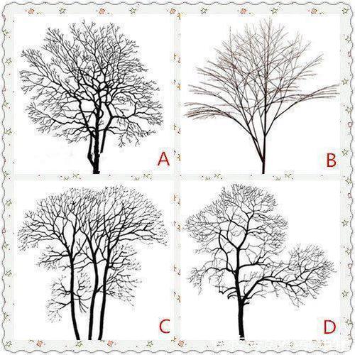 心理测试四幅简笔画中的树选一个你最喜欢的测你心上人类型