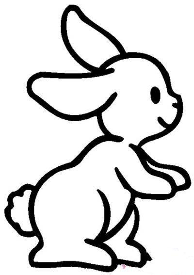 幼儿可爱呆萌小兔子简笔画图片         标签: 兔子简笔画动物