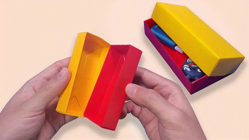 【折纸教程】长方形纸盒子 折法简单