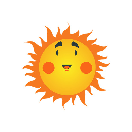手绘太阳图片可爱太阳微笑图片太阳logo矢量图太阳logo图案卡通太阳