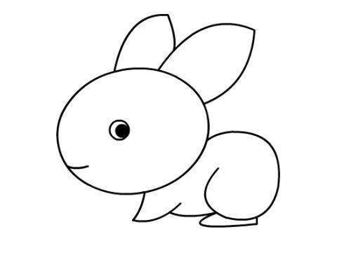 简笔画动物一笔画兔子