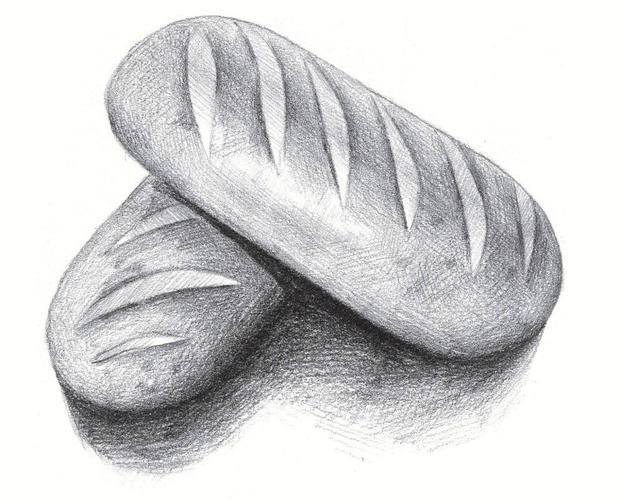 ✏️铅笔素描如此简单-面包