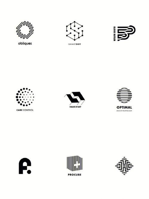 logo设计73∣一组简约黑白logo设计07