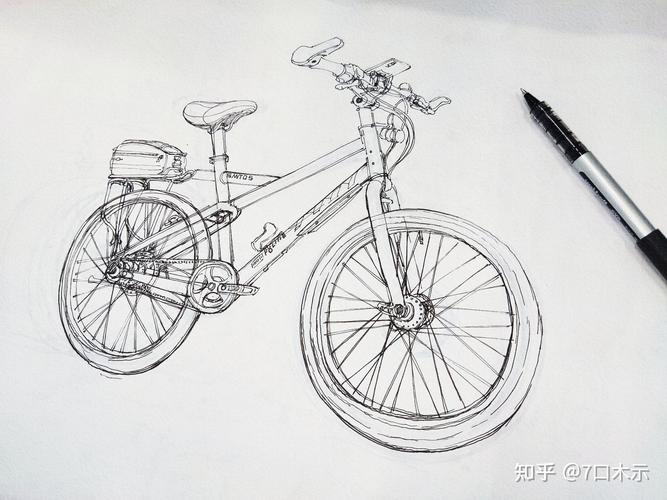 马克笔手绘自行车