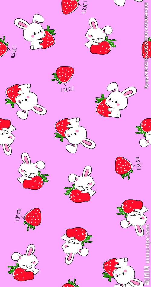 小兔子抱草莓设计图__图片素材_其他_设计图库_昵图网nipic.com