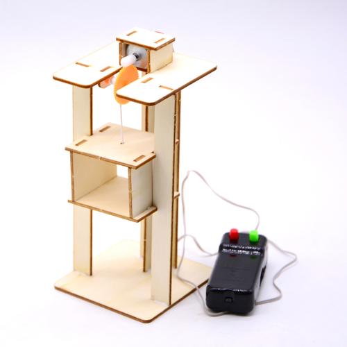 儿童科学小制作小发明自制电梯升降机小学生益智手工科玩教具材料
