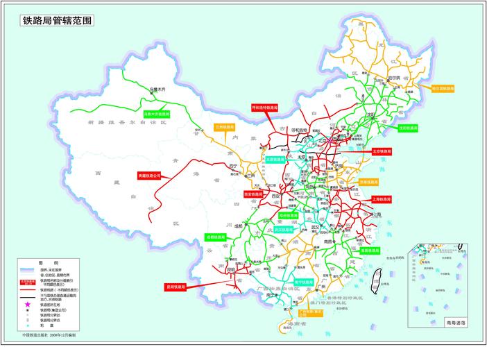 中国铁路营业线路图