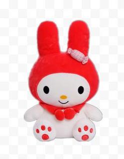 红色玩具兔子