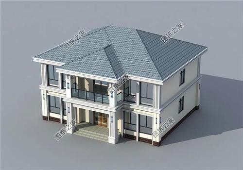 文章插图方案二:新中式农村两层楼房设计图,占地150平米,简单大气中式