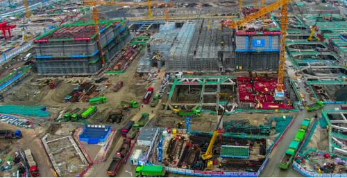 杭州萧山国际机场三期项目施工现场 (图片由中建八局总承包公司提供)
