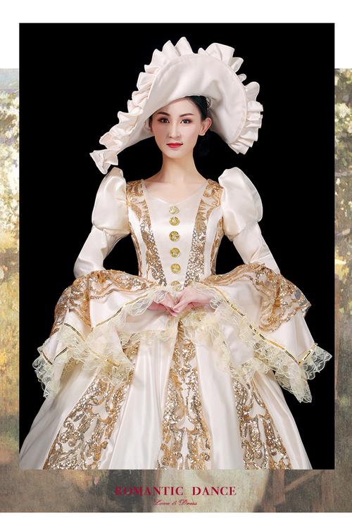 欧洲中世纪宫廷礼服女古典风洋装演出舞台装复古欧式贵族晚裙 绿色