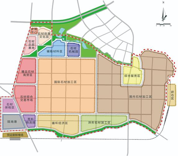 麻城石材循环经济产业园石材工业园规划图