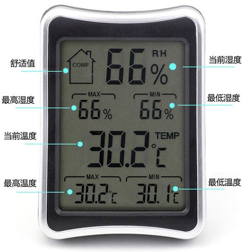 高低温同屏数字显示温湿度计家用室内大屏干湿温度计电子温湿度计