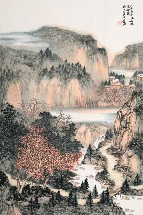 中国美术家协会会员王宁山水画作品欣赏王宁山东龙口人职业画家中国