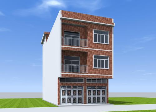 5 三层临街门面楼房住宅设计图建筑结构水电全套施工图效果图建房图纸