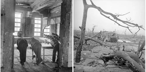 1/ 12 1945年8月,美国在日本广岛和长崎市上空引爆原子弹,导致12.