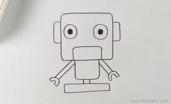 机器人儿童画怎么画机器人简笔画简单