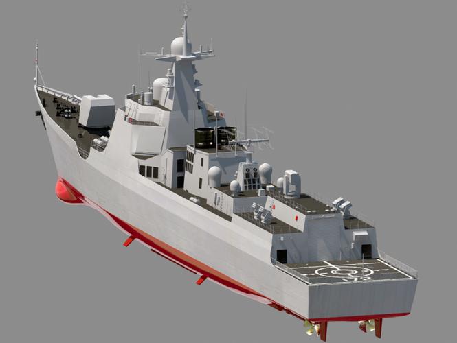 图为加长版052d驱逐舰模型