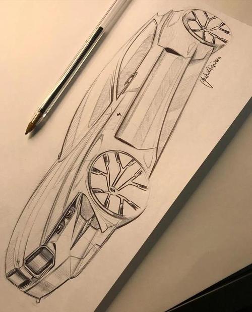 圆珠笔手绘设计师gaetanocrispi的一百张汽车设计手绘图