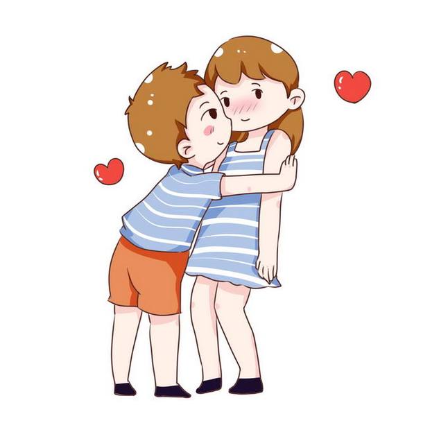 卡通情侣拥抱在一起男朋友索吻女朋友2489106矢量图片免抠素材免费