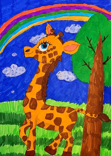 1,《彩虹下的长颈鹿》康易菲 女 8岁
