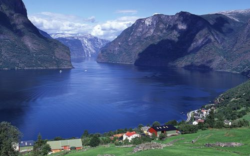 aurlandsfjord峡湾挪威-自然风景高清壁纸-1920x1200下载