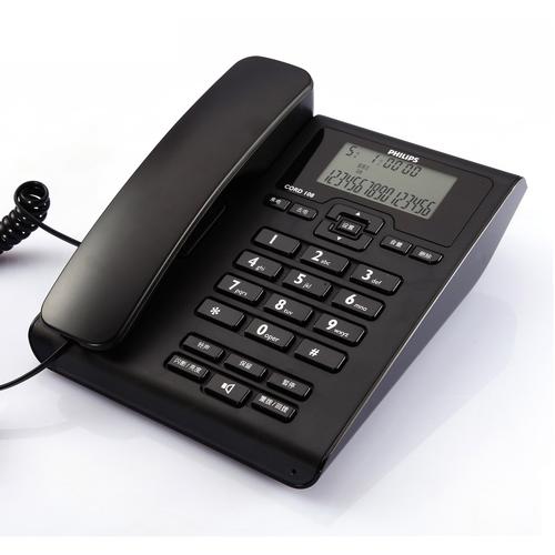 飞利浦cord108 固定电话机家用 免电池 免提通话 办公座机出局码