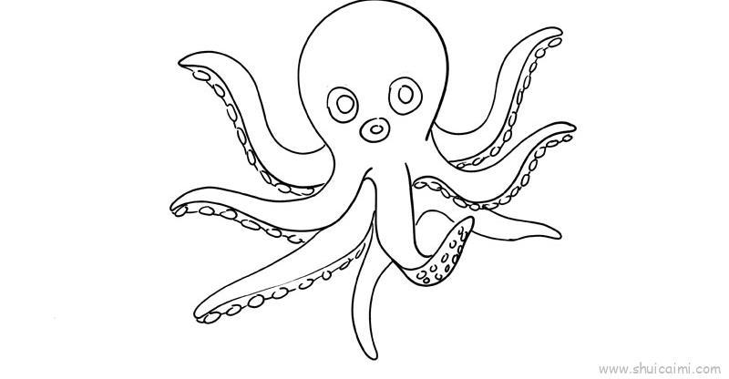 章鱼简笔画的画法图解分享到这里,查找更多章鱼的简笔画,章鱼怎么画简