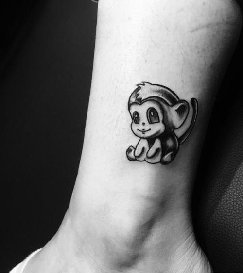 小猴子_纹身图案手稿图片_大牙的纹身作品集