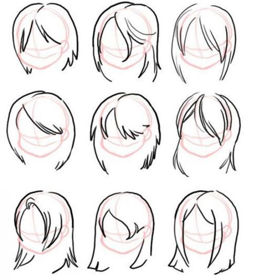 24款女生发型的画法女生的头发怎么画简单示范