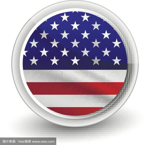 圆形飘扬的美国国旗