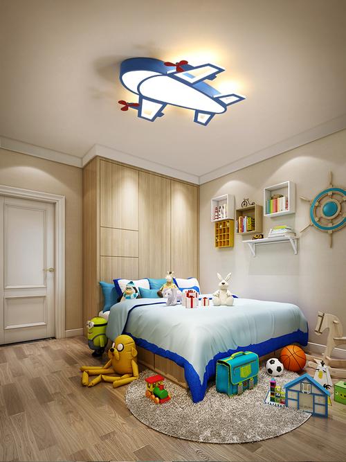 2020新款儿童吸顶灯男孩创意飞机卧室客厅女孩儿童房吸顶灯