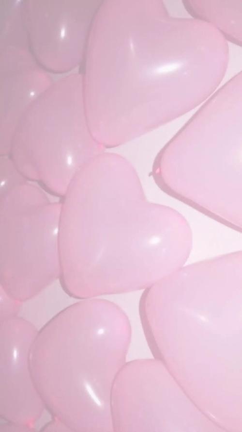 爱心气球粉色壁纸锁屏背景图少女