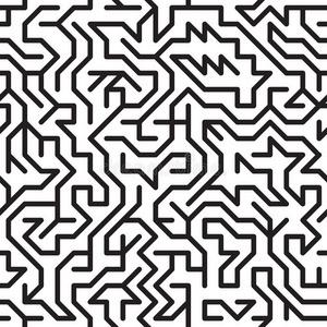 矢量有机的不规则线条迷宫图案抽象背景不规则的迷宫台词.