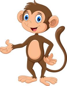 卡通可爱的小猴子卡通群在第比利斯动物园里的猴子可爱的小猴子卡通