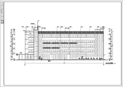 某地区五层大型办公楼建筑详细设计图