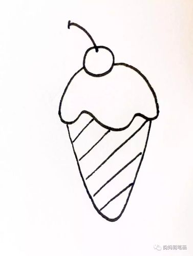 本次使用的画笔:勾线笔,彩色铅笔 甜筒冰淇淋