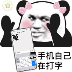 是手机自己在打字(熊猫头斗图表情包)_斗图_尼玛_打字_熊猫表情