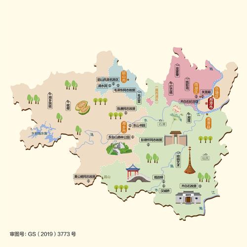 湖南省湘潭市人文地图