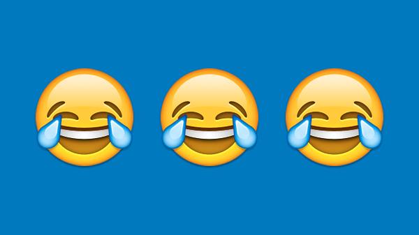 在2015年,全球社交网站使用频率最高的emoji表情符是哭笑不得,仅在