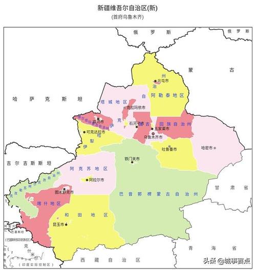 最全版新疆维吾尔自治区行政区划地图下辖行政单位个个面积辽阔