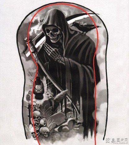死神镰刀纹身图案来自古希腊的神秘传说
