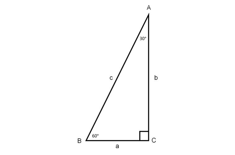 用scratch编程画几何图形:如何画30-60-90三角形