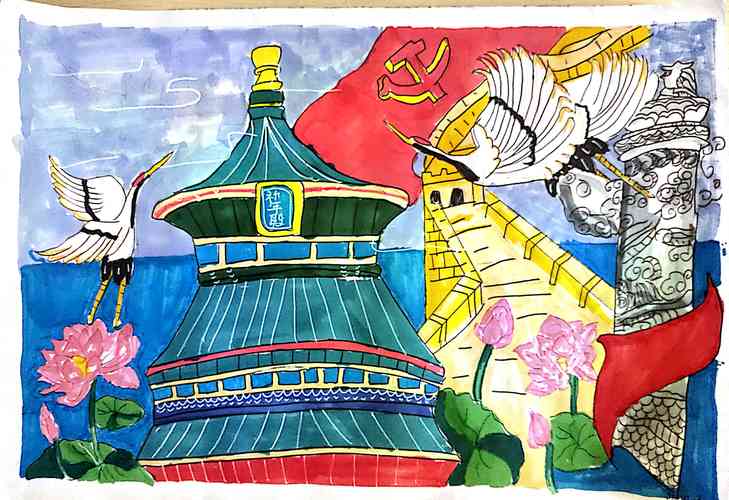 云城街萧岗东安社区居委会开展"我爱祖国我爱党"主题线上儿童绘画征集